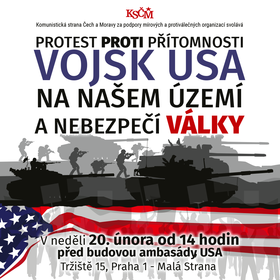 Flyer zur Antikriegsdemonstration am 20.02.22 in Prag