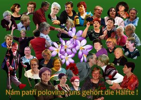 Collage aus Frauenportraits von den gemeinsamen Frauentagsfeiern der letzen Jahre