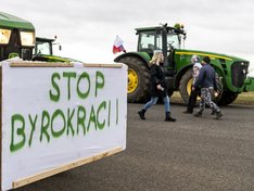Bauernproteste der tschechischen Landwirte mit Traktoren